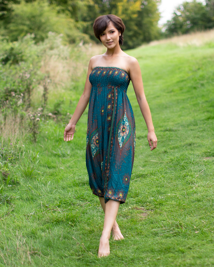 HAREM PANTS LOW CROTCH TURQUOISE – - Main Image