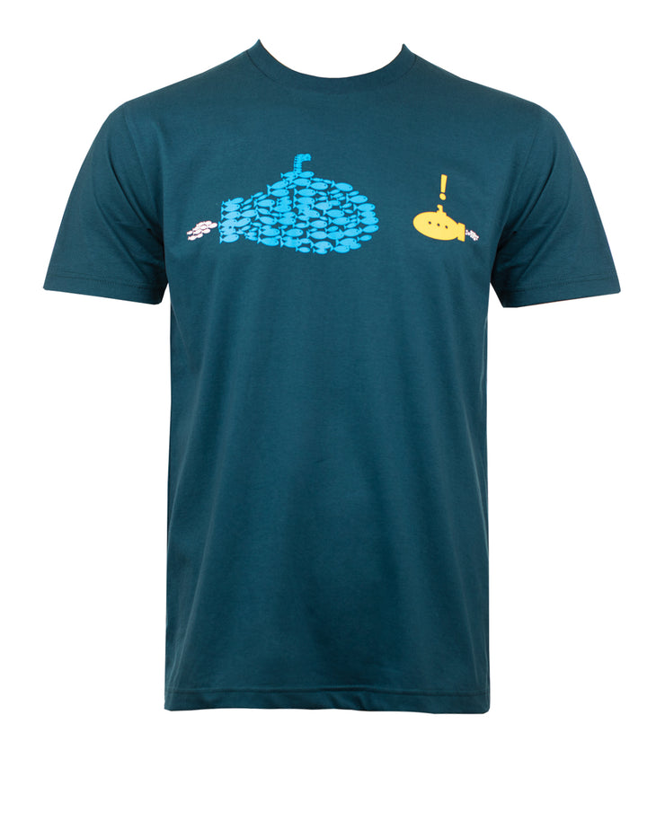 Submarine Fishes T-Shirt Dark Blue