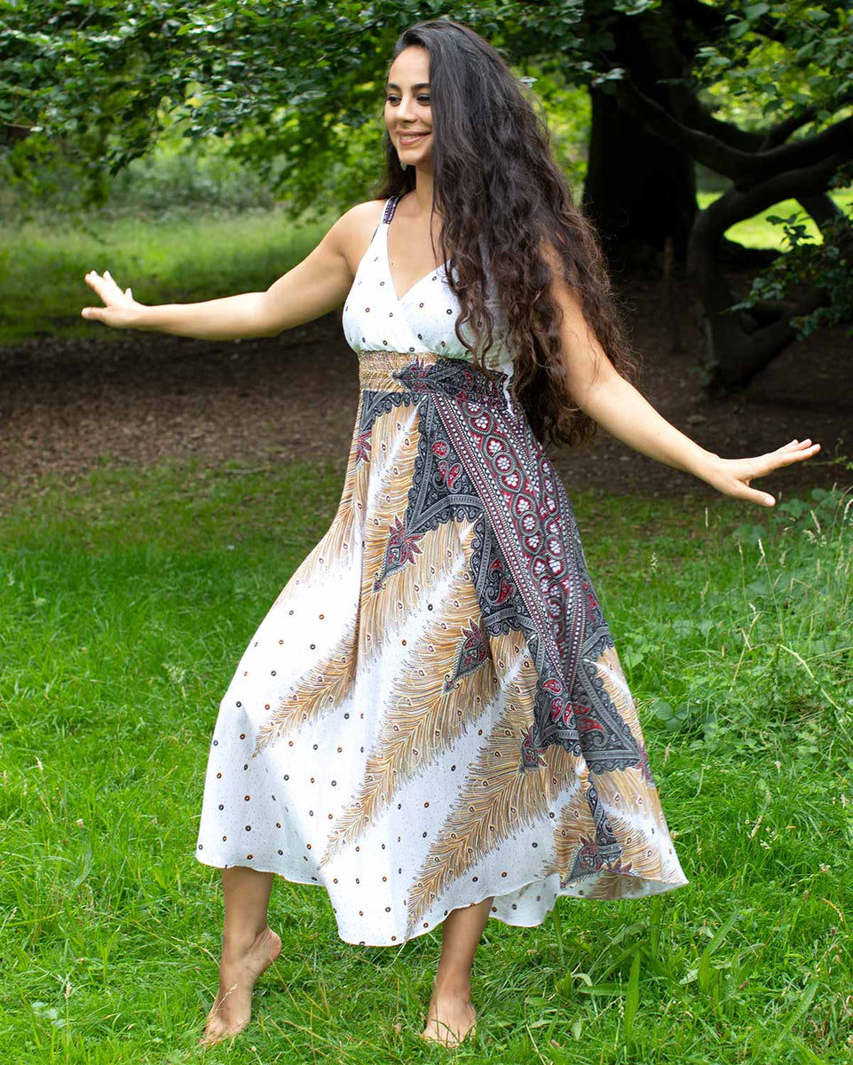 Shanti Bohemian Dress Turquoise