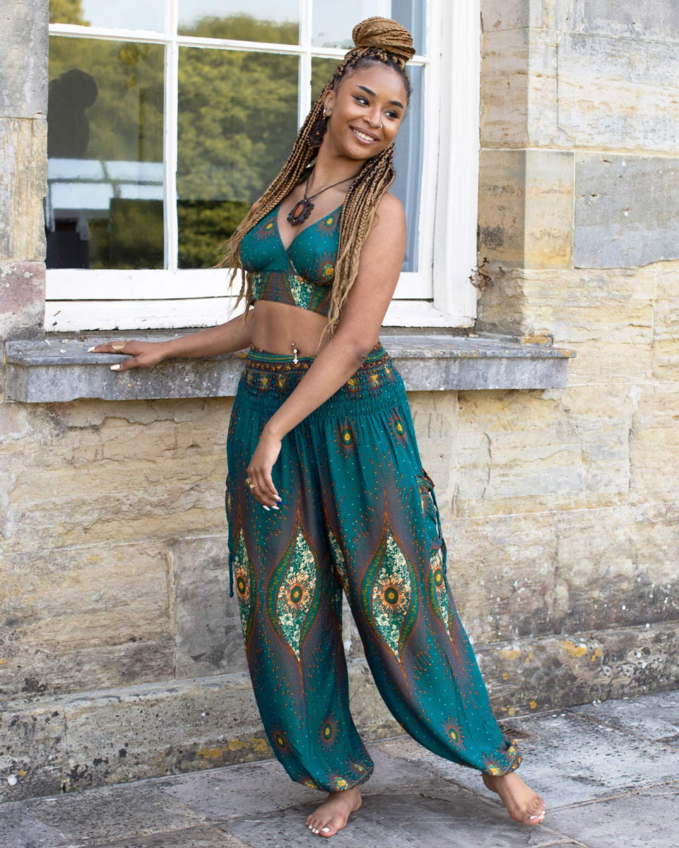 Yoga Harem Pants Turquoise –