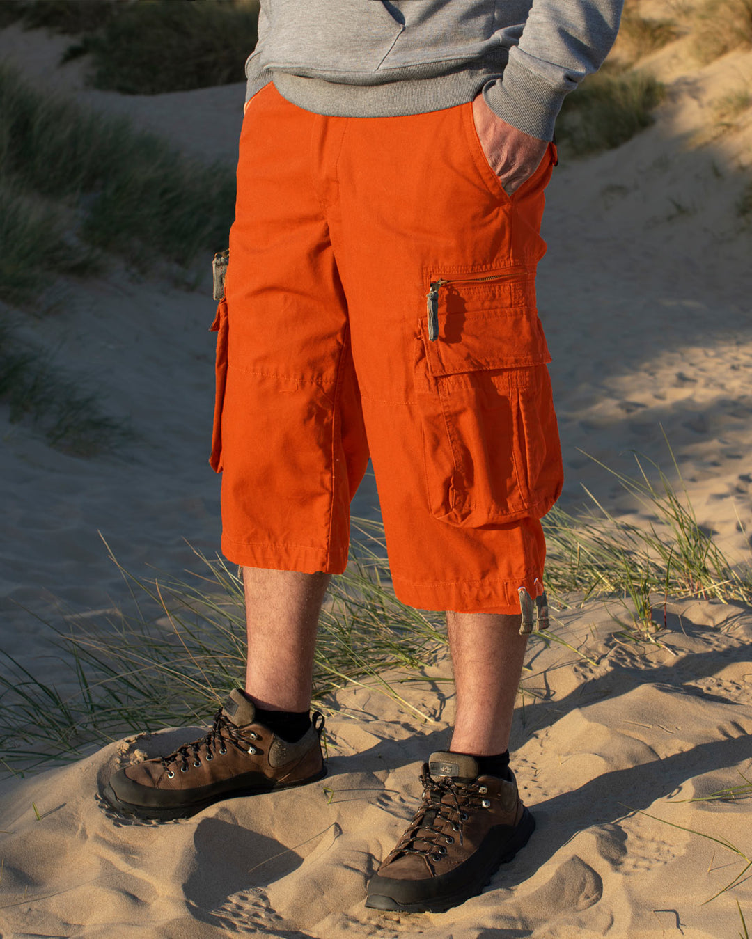 Molecule 3 4 Combat Cargo Men s Shorts Orange blackpearlshop