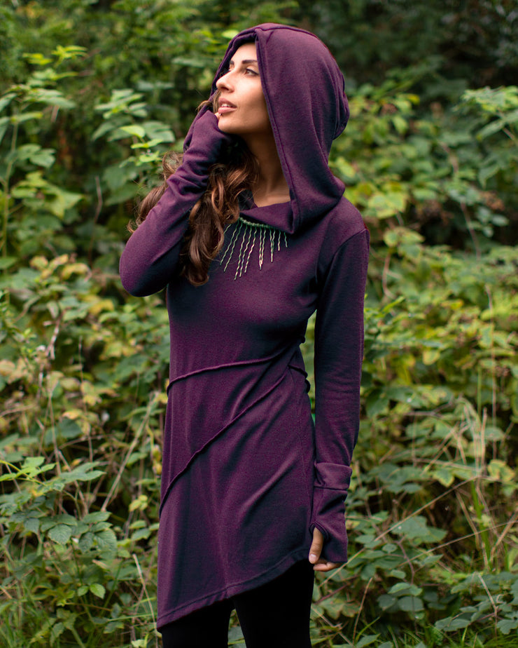 Hooded Pixie Dress Purple