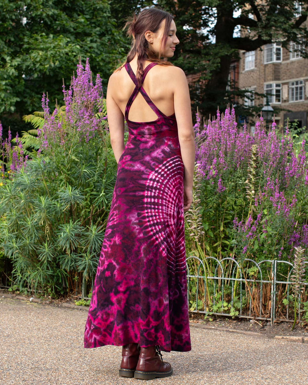 Tie Dye  Maxi Dress Pink Mandala