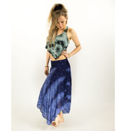 Asymmetric Gypsy Skirt Blue