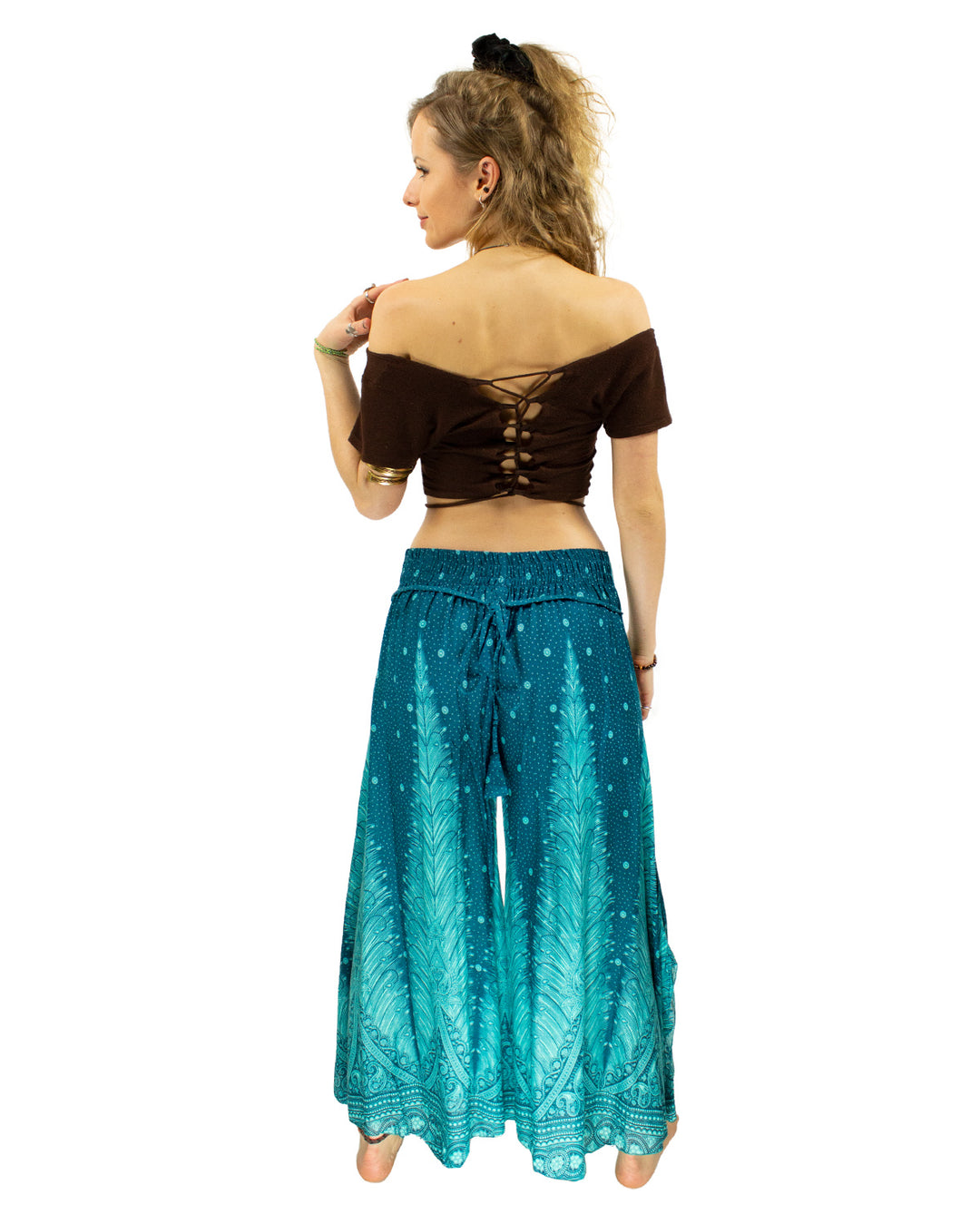 Palazzo Harem Pants Turquoise