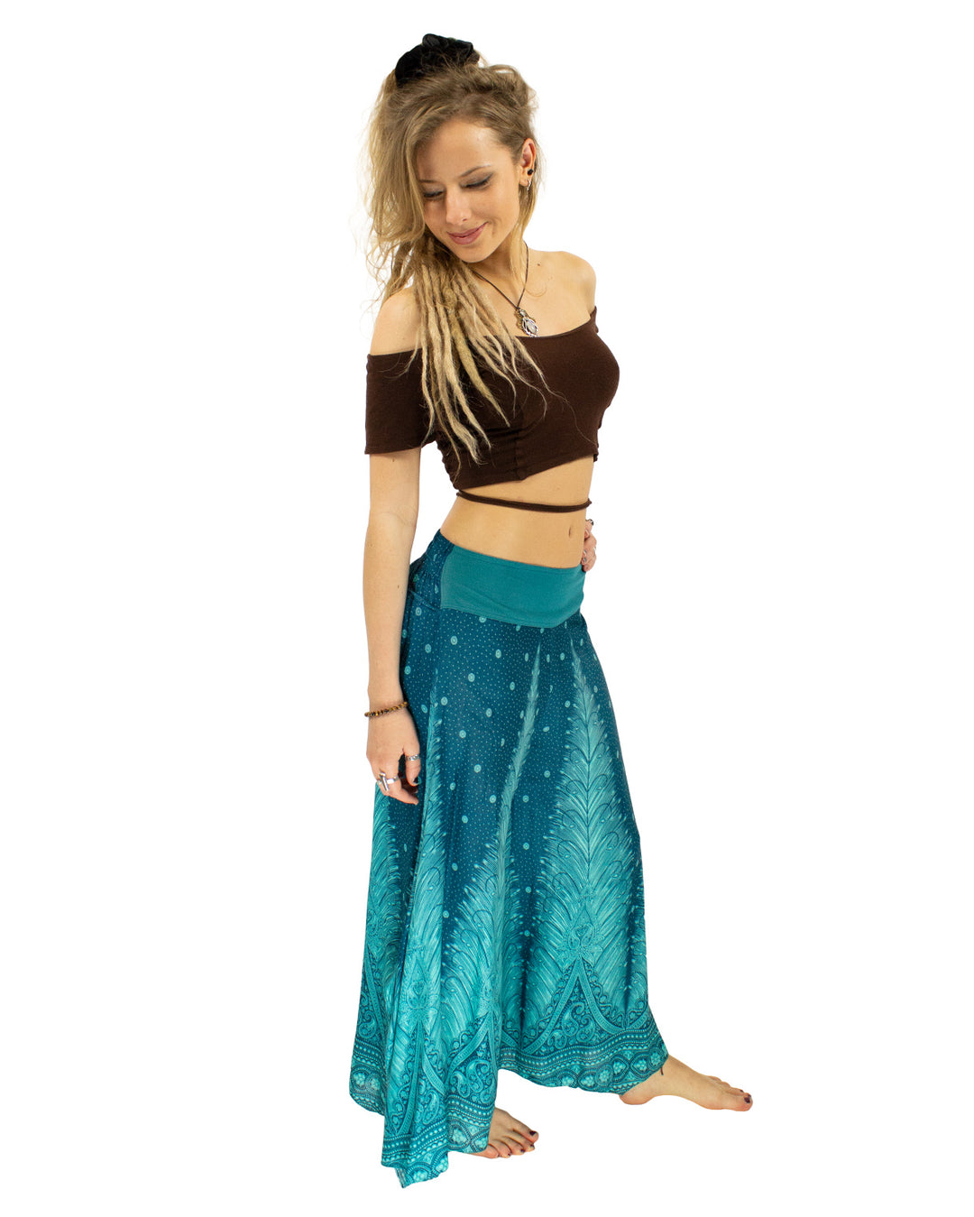 Palazzo Harem Pants Turquoise