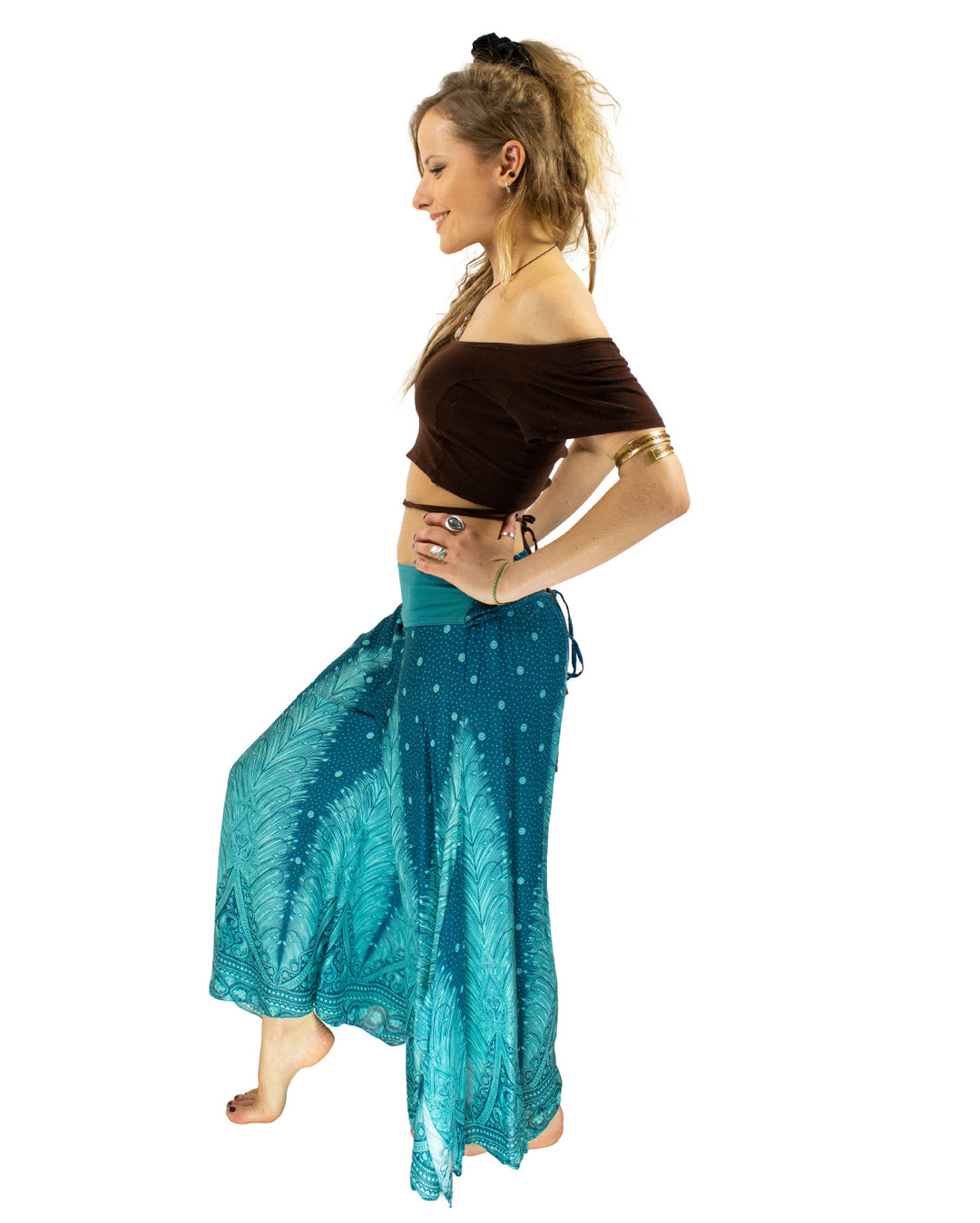 Palazzo Harem Pants Turquoise