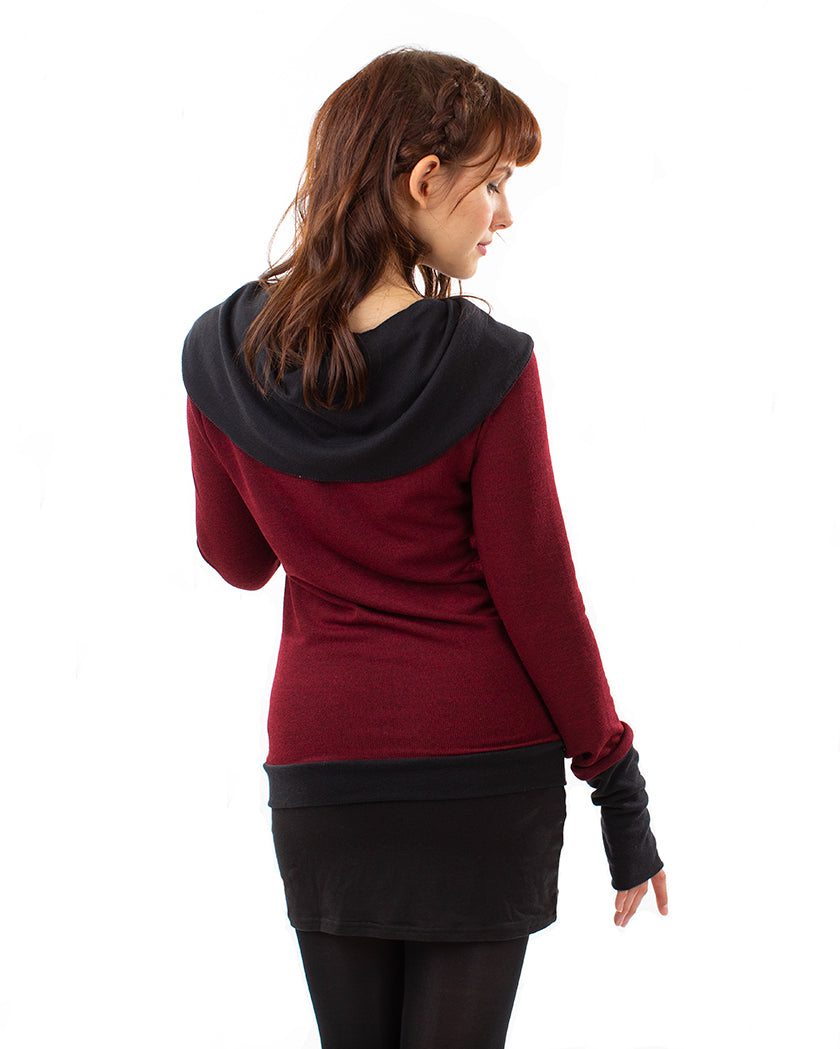 Ruby Red Lakshmi Handwarmer Jumper