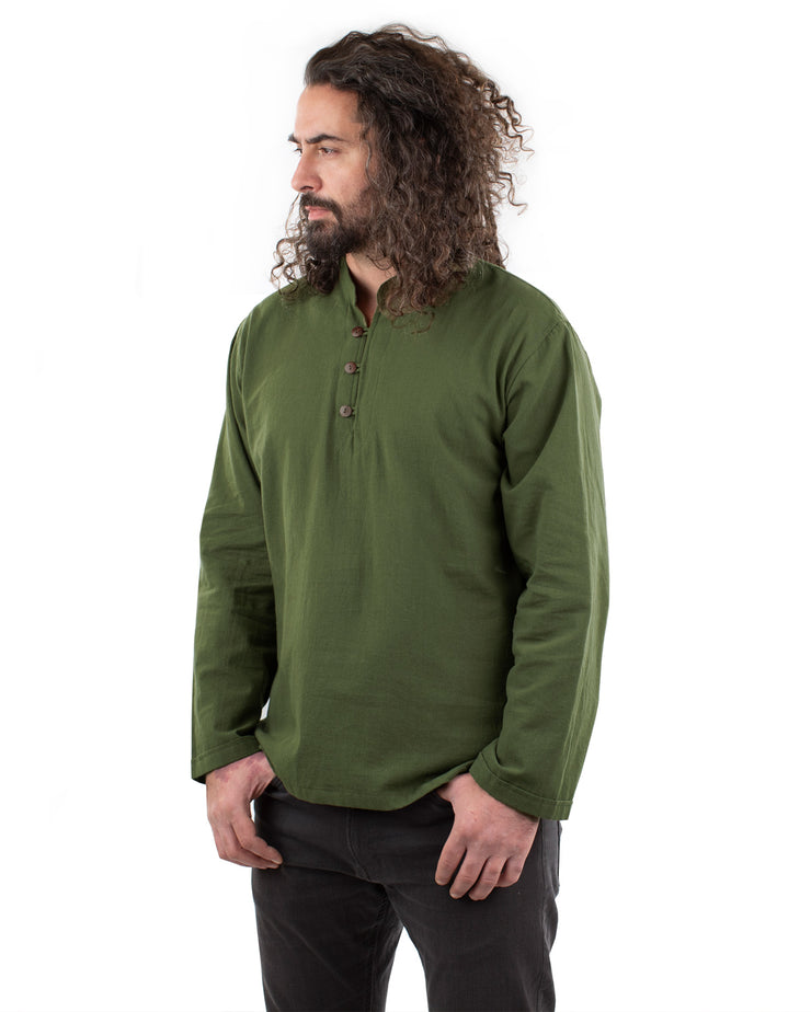 Long Sleeved Cotton Shirt Green