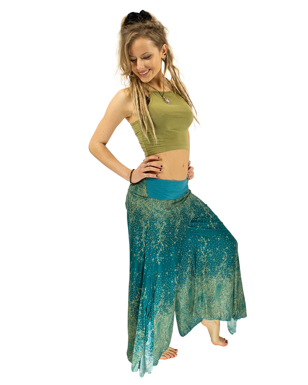 Palazzo Harem Pants Turquoise