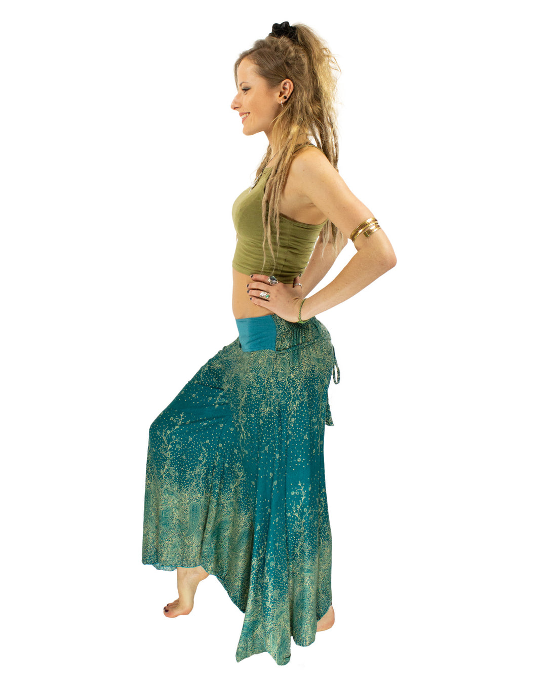 Palazzo Harem Pants Turquoise