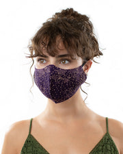 FITTED TWO LAYER REUSABLE FACE MASK PURPLE
