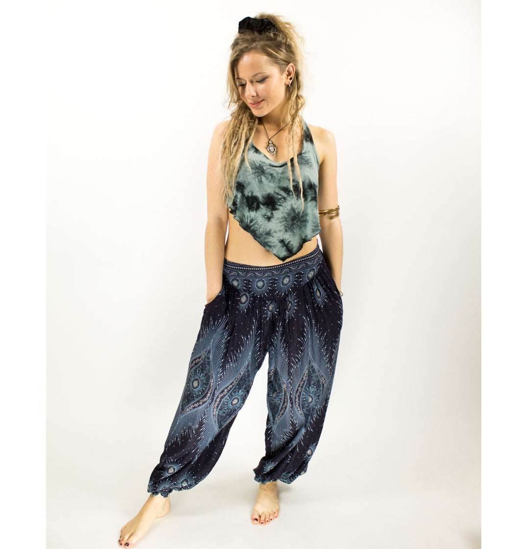 ALADDIN HAREM HIGH CROTCH PANTS BLACK