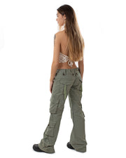 Molecule Flared Combat Trousers Green