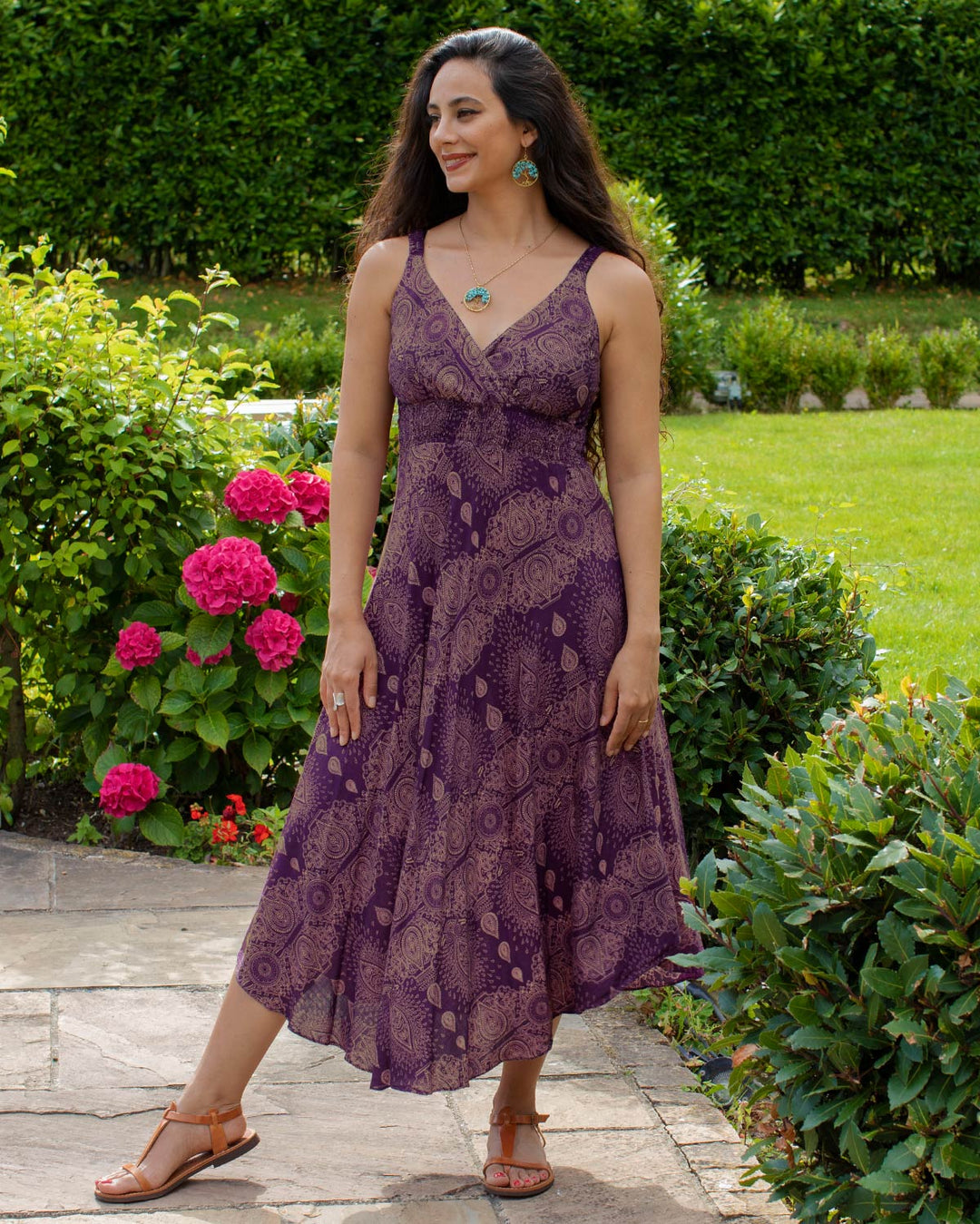 Shanti Bohemian Dress Purple