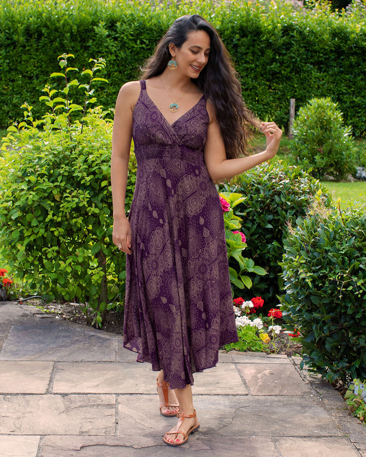 Shanti Bohemian Dress Purple