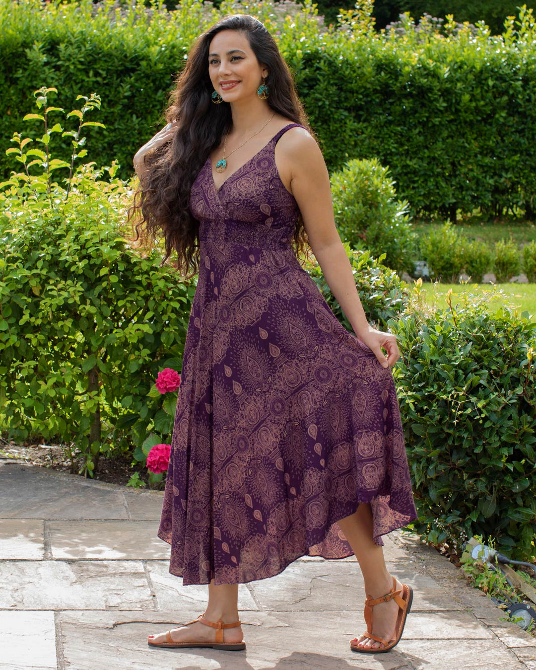 Shanti Bohemian Dress Purple