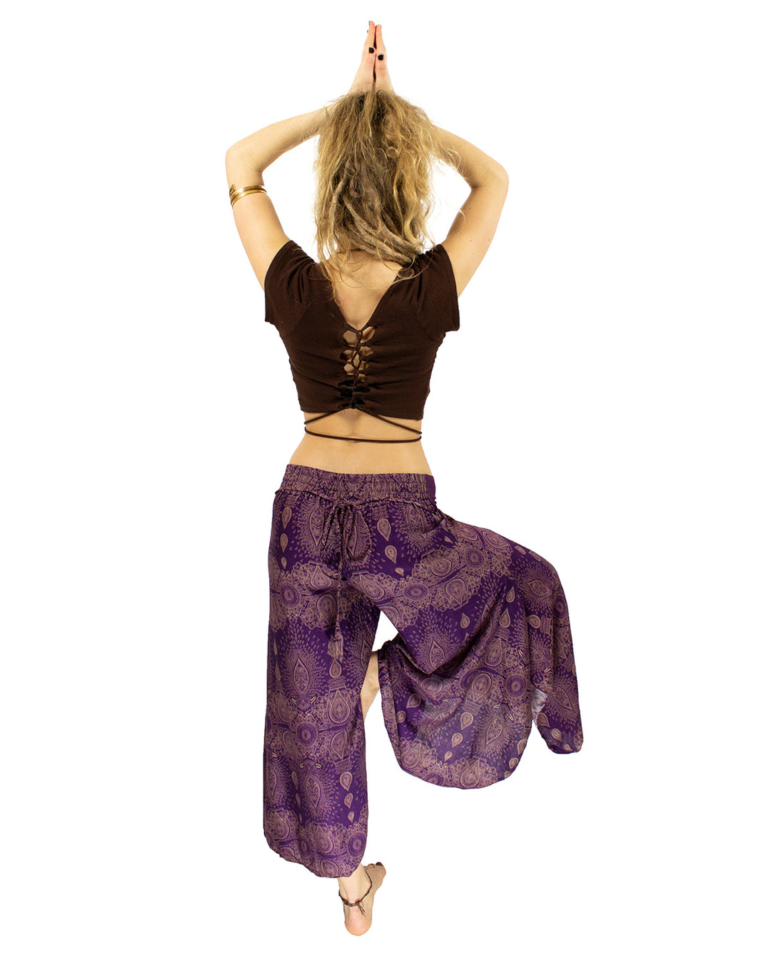 Palazzo Harem Pants Purple