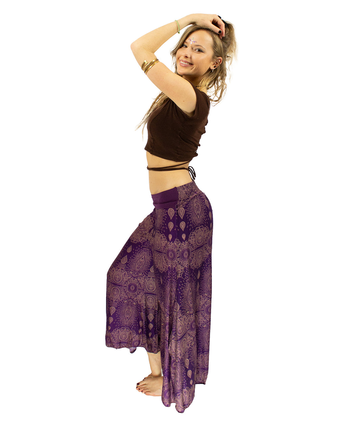 Palazzo Harem Pants Purple