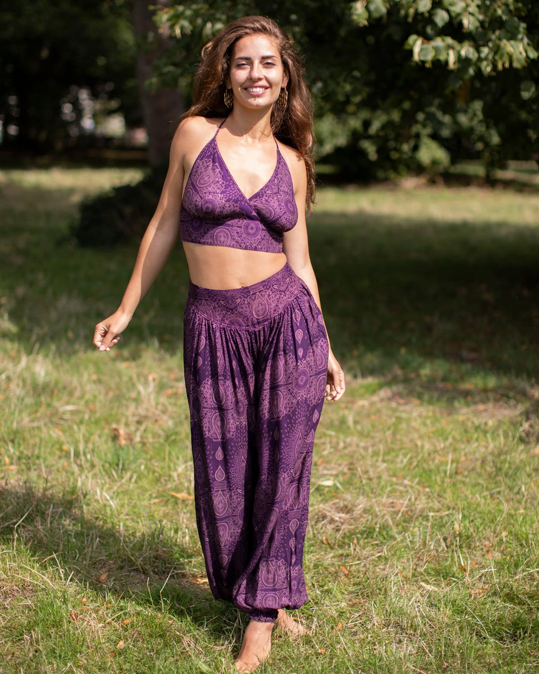 ALADDIN HAREM HIGH CROTCH PANTS PURPLE