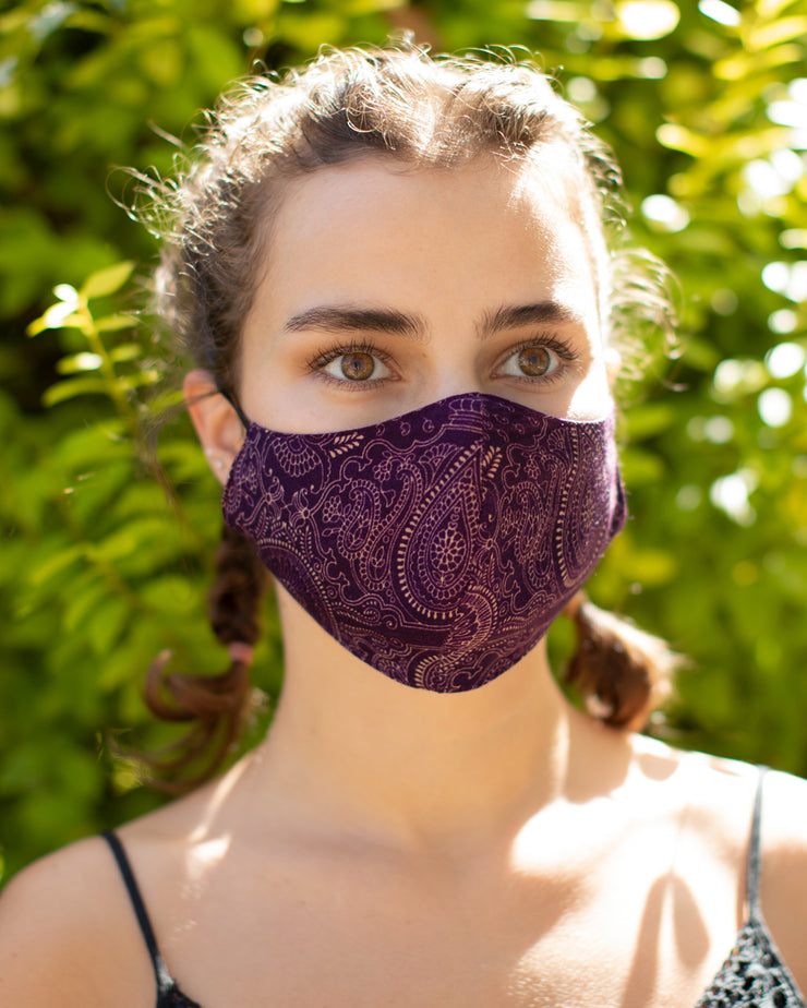 Boho Washable Face Mask Purple