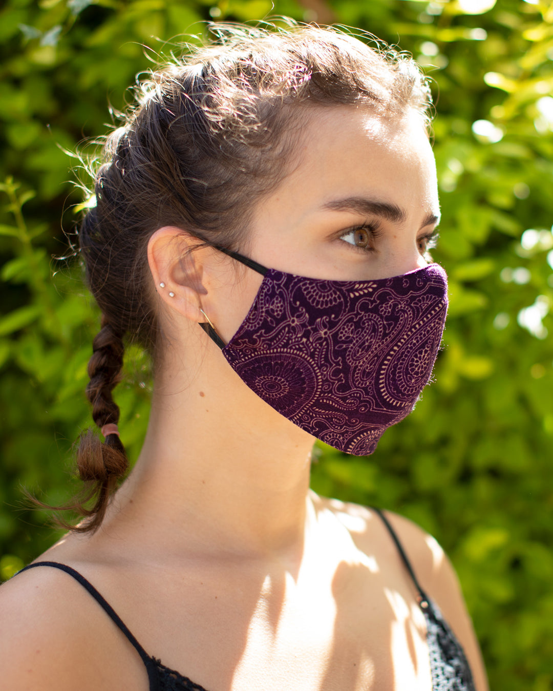 Boho Washable Face Mask Purple