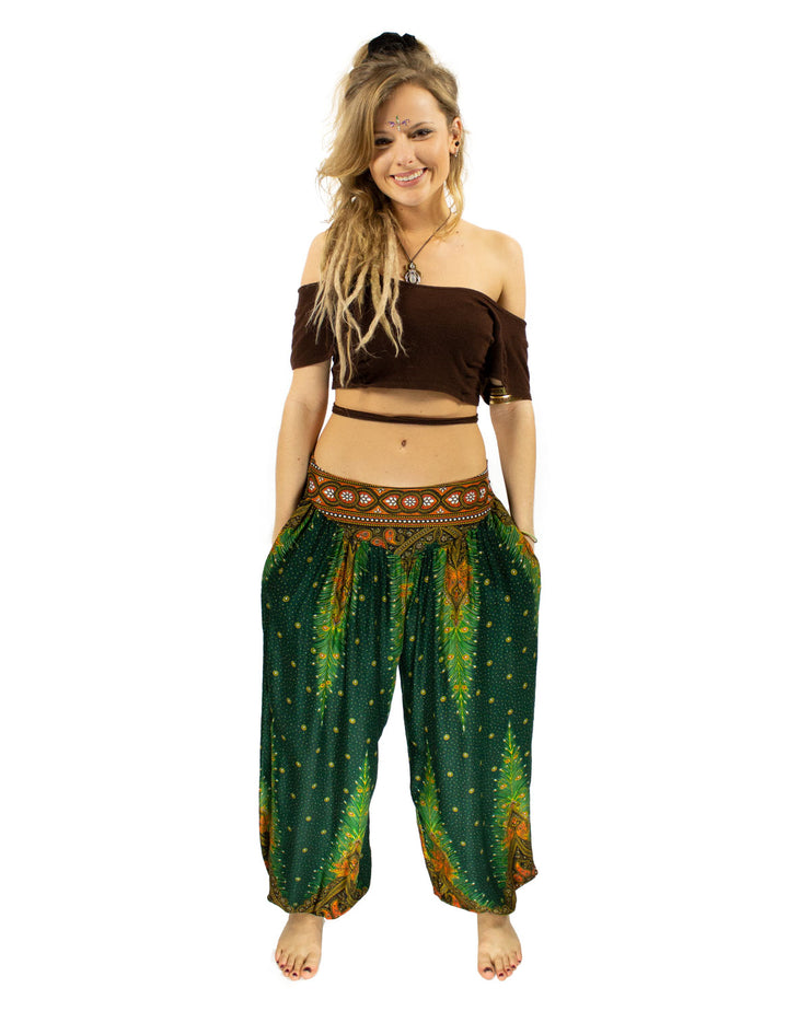 Turquoise Chiffon Harem Yoga Pant Belly Dance Costume Tribal Halloween  Pantaloon  eBay
