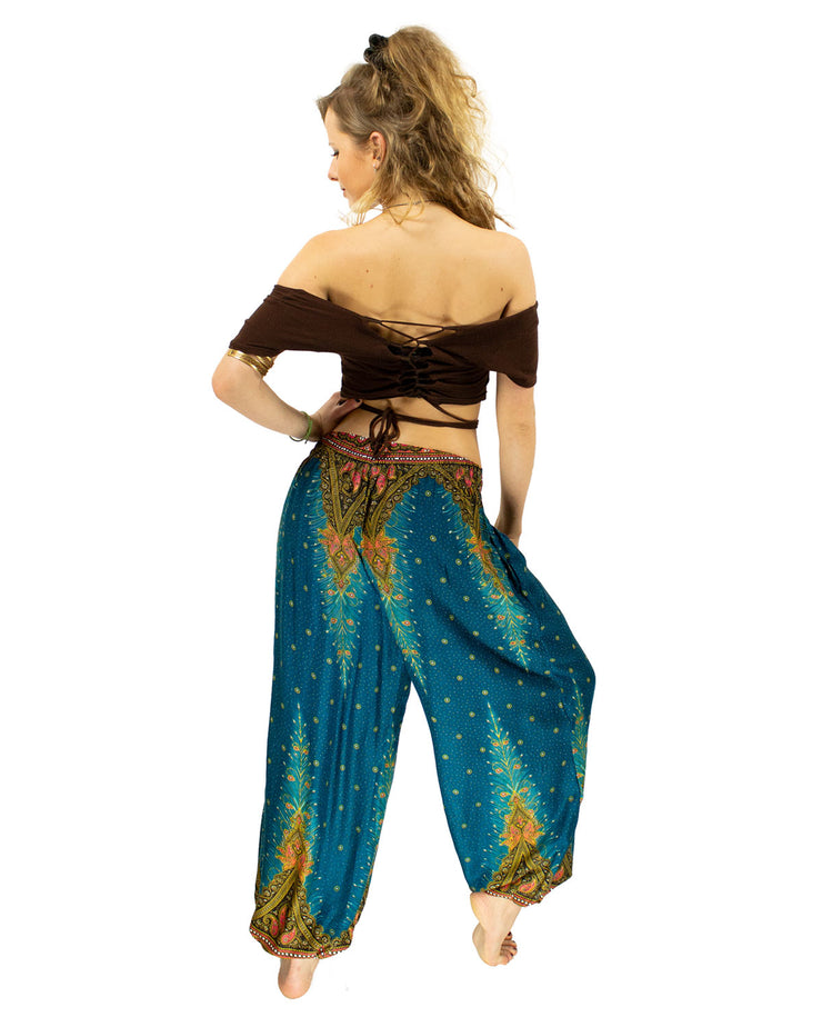 Aladdin Harem Pants Turquoise