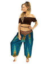 Aladdin Harem Pants Turquoise