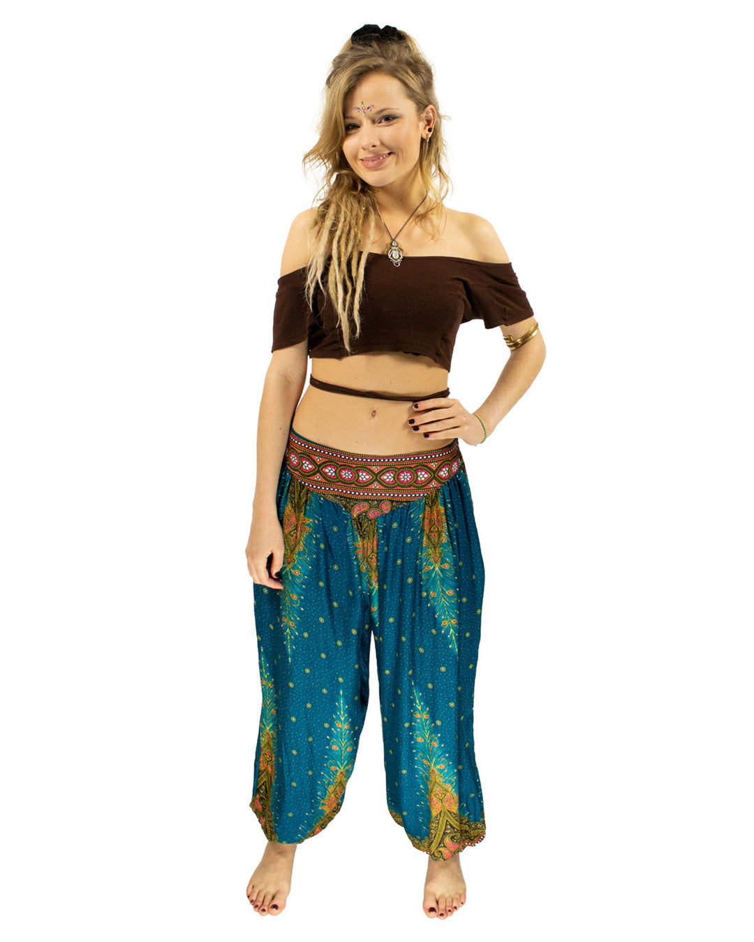 Aladdin Harem Pants Turquoise