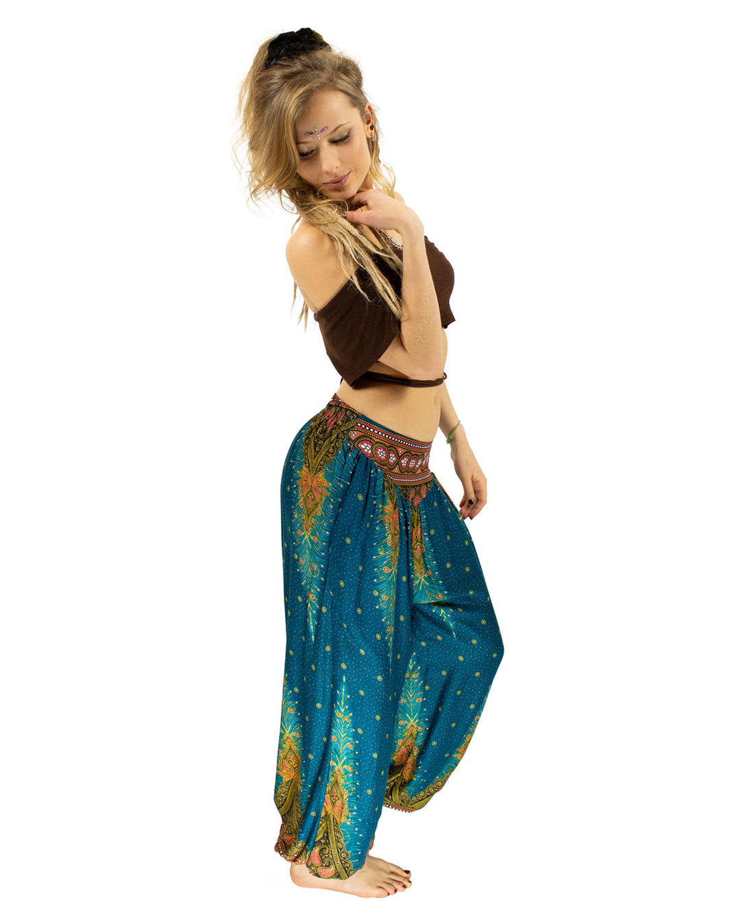 Aladdin Harem Pants Turquoise