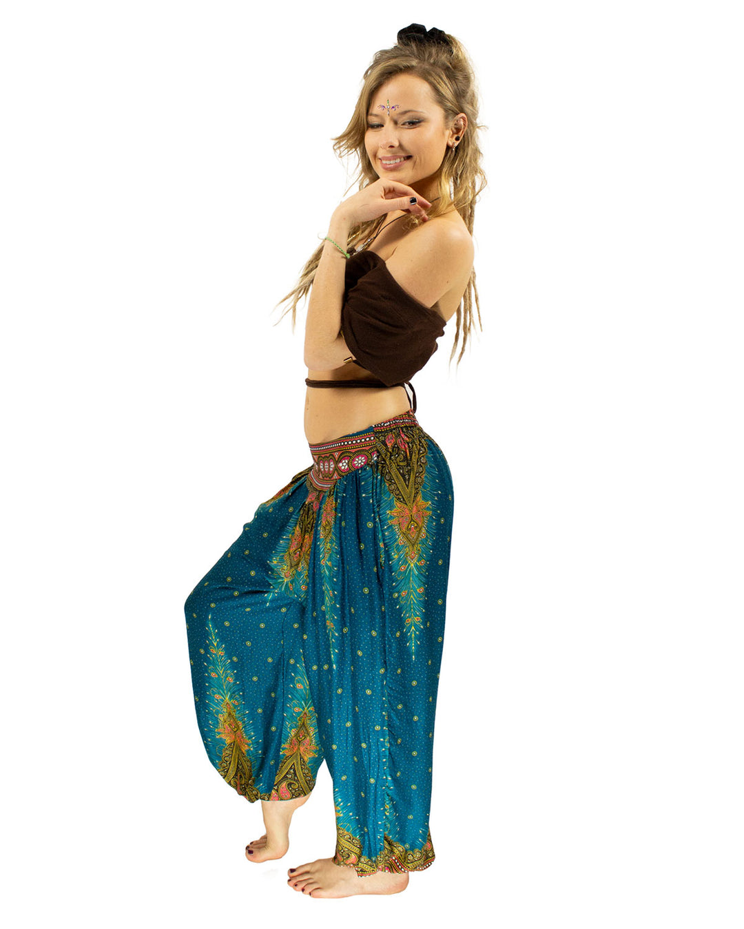 Aladdin Harem Pants Turquoise