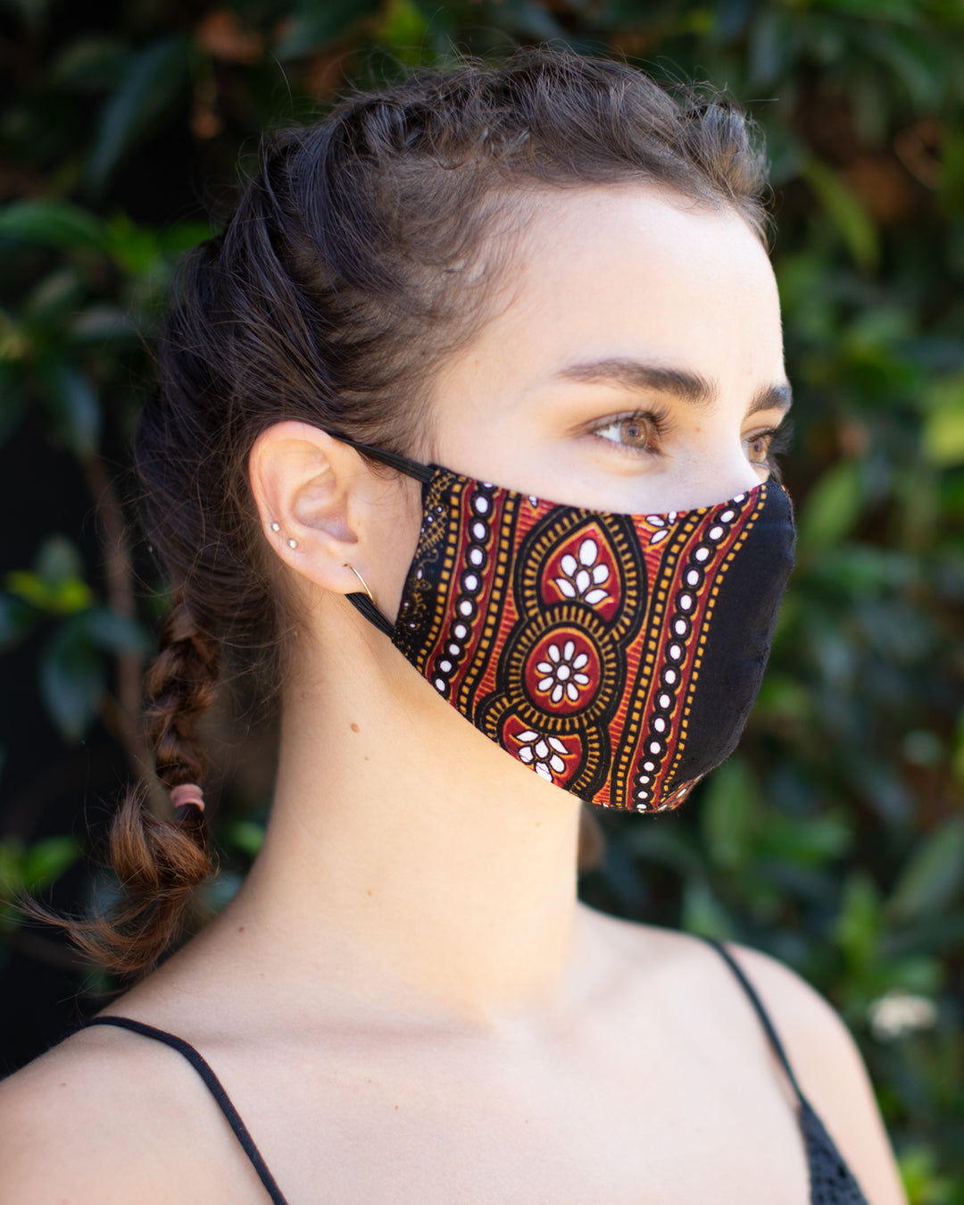 Boho Washable Face Mask Black