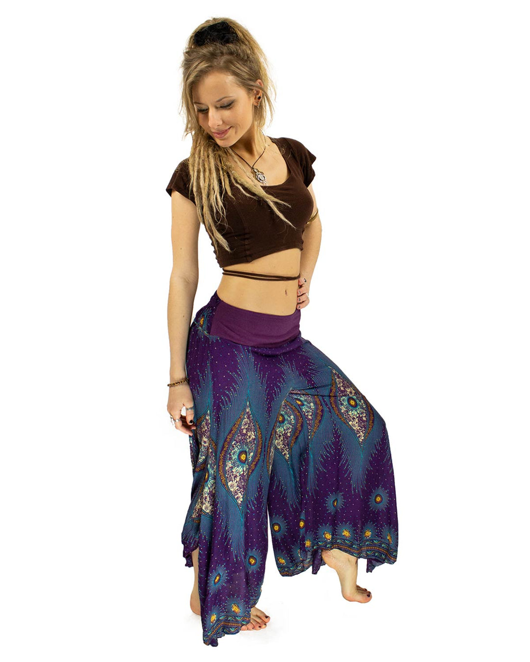 Palazzo Harem Pants Purple