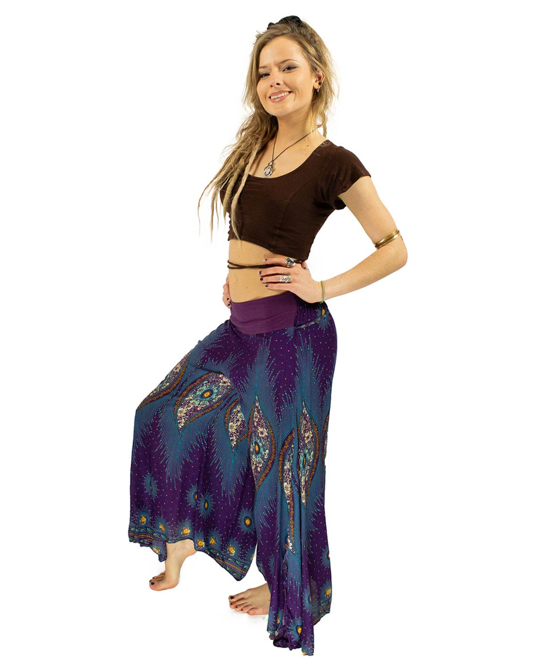 Palazzo Harem Pants Purple