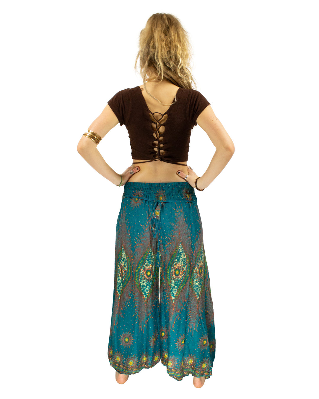 Palazzo Harem Pants Turquoise