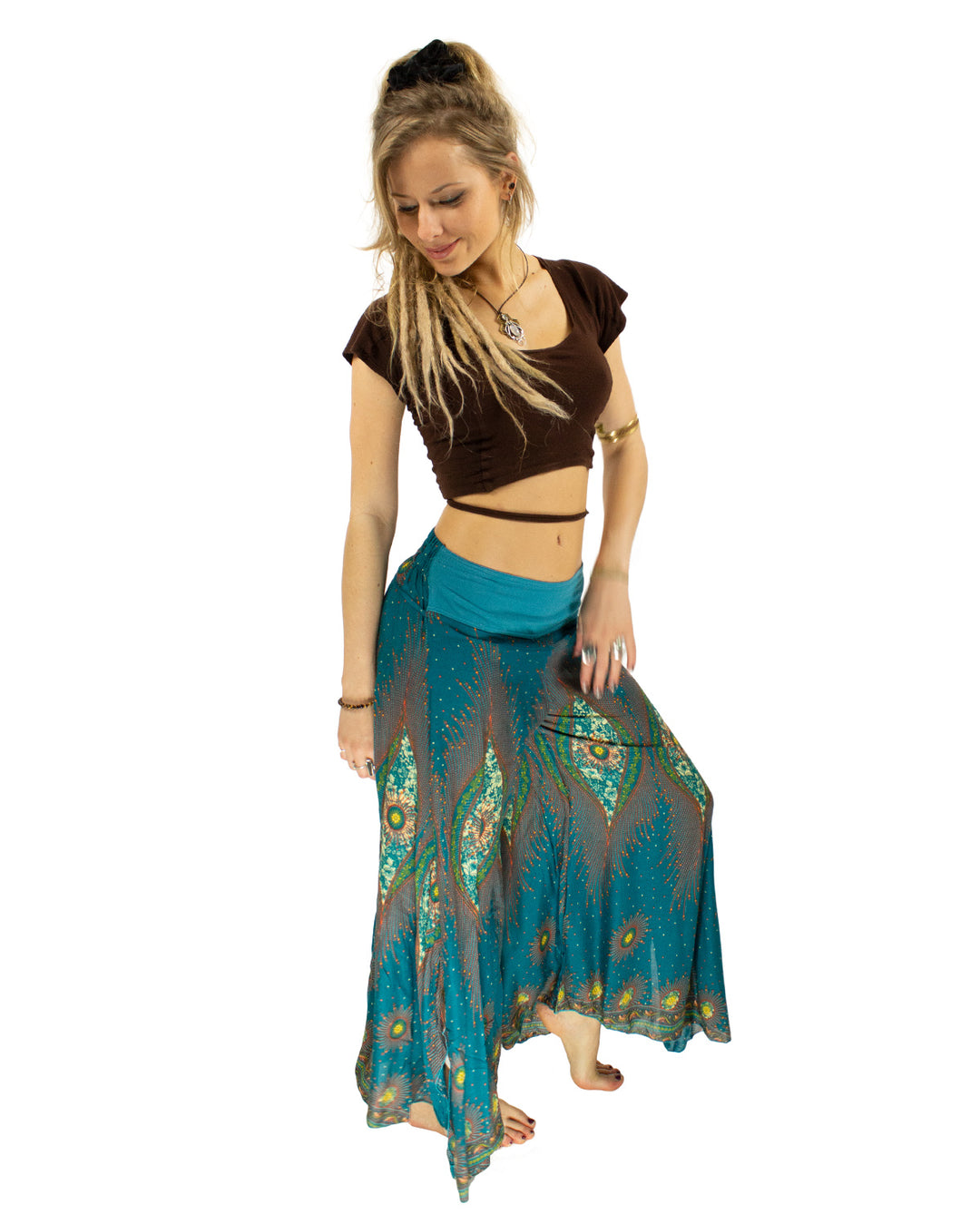 Palazzo Harem Pants Turquoise