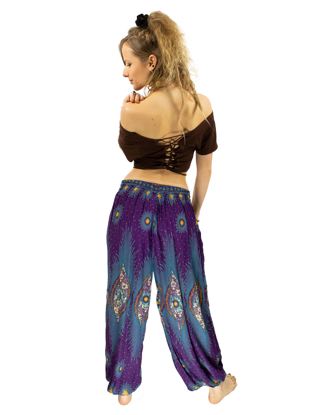 ALADDIN HAREM HIGH CROTCH PANTS PURPLE