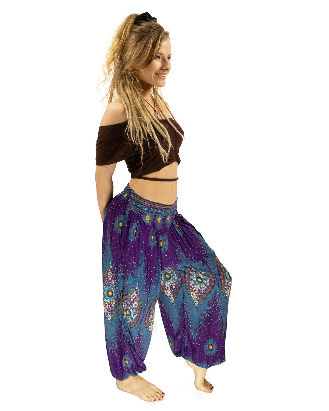 ALADDIN HAREM HIGH CROTCH PANTS PURPLE