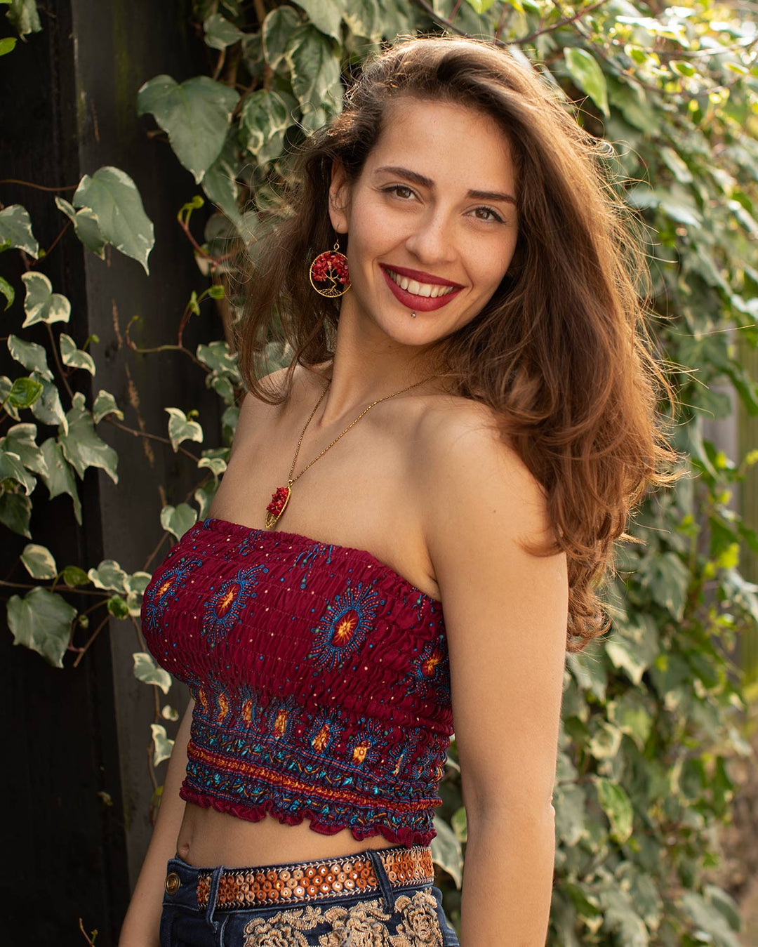 Red Bandeau Tube Top