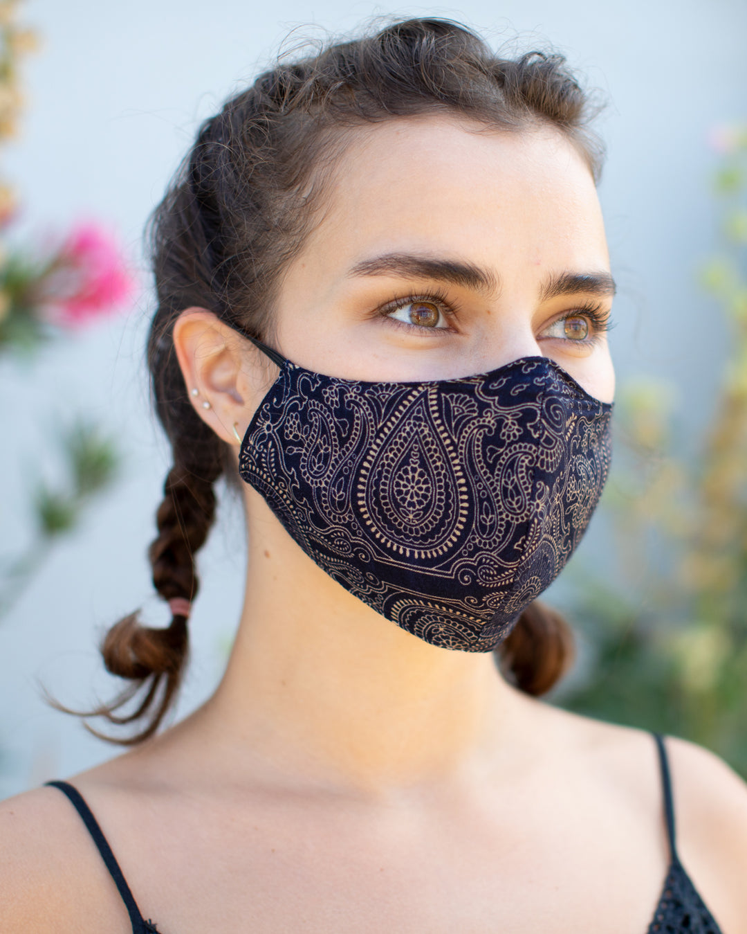 Boho Washable Face Mask Navy Blue