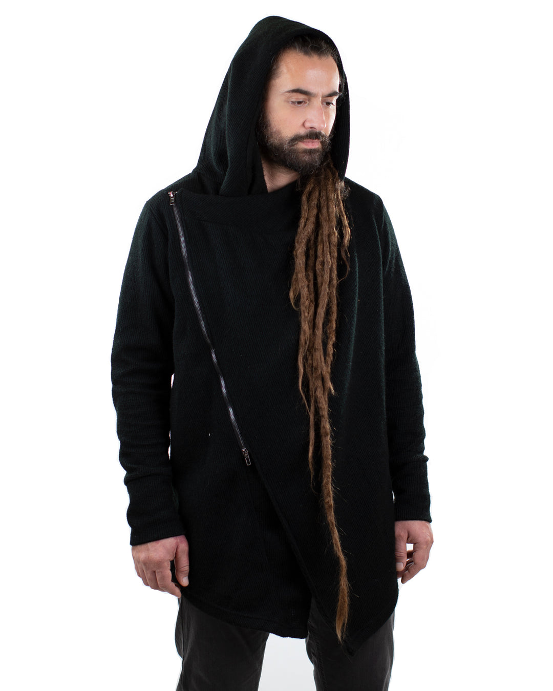 Aliteia Hooded Snood Cardigan Jacket Black