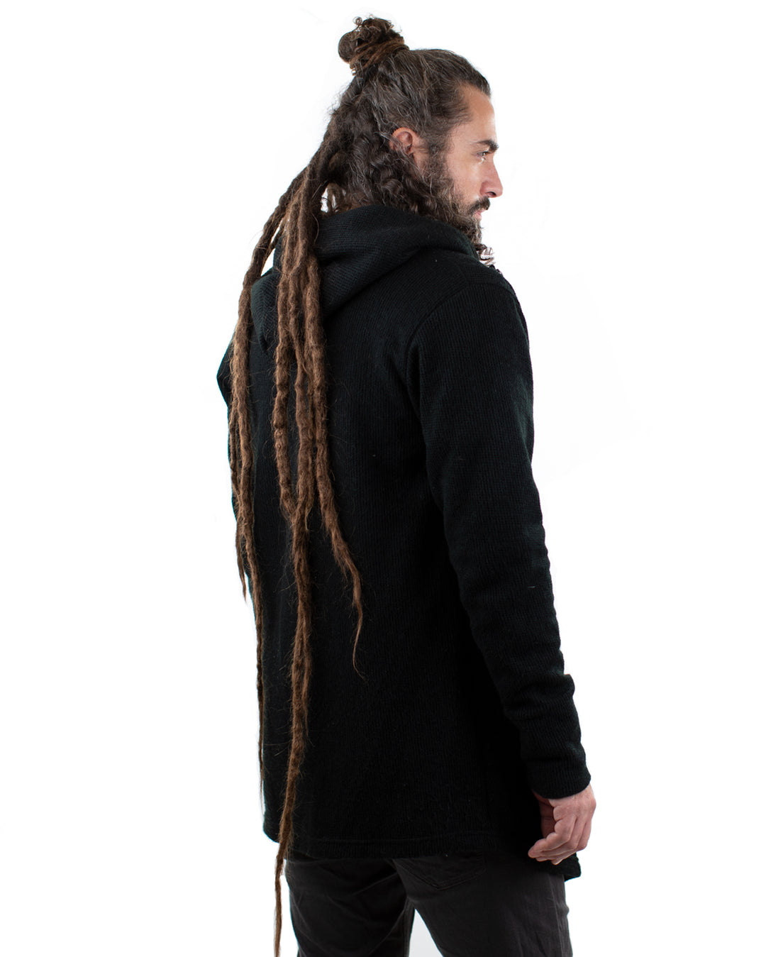 Aliteia Hooded Snood Cardigan Jacket Black