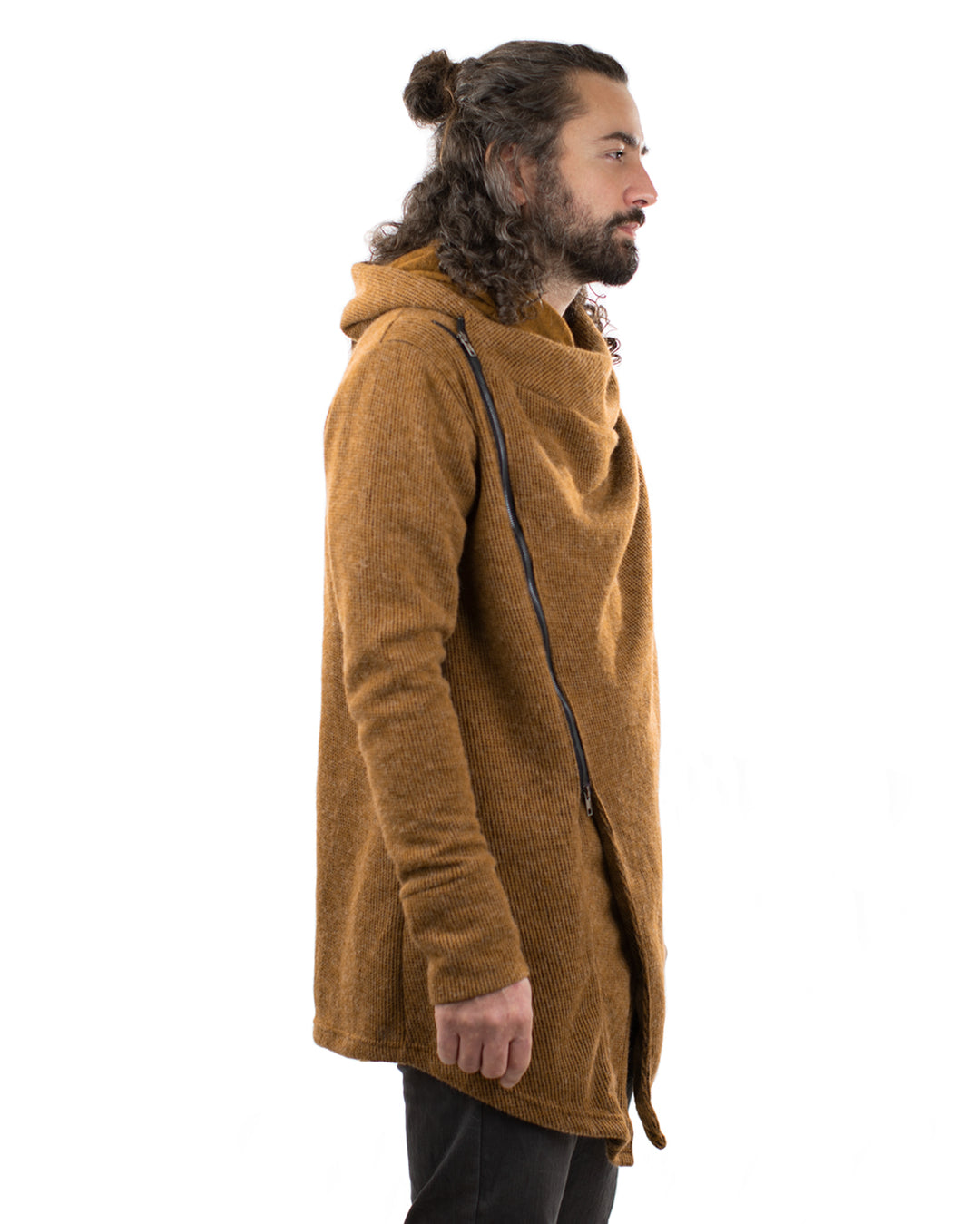 Aliteia Hooded Snood Cardigan Jacket Camel