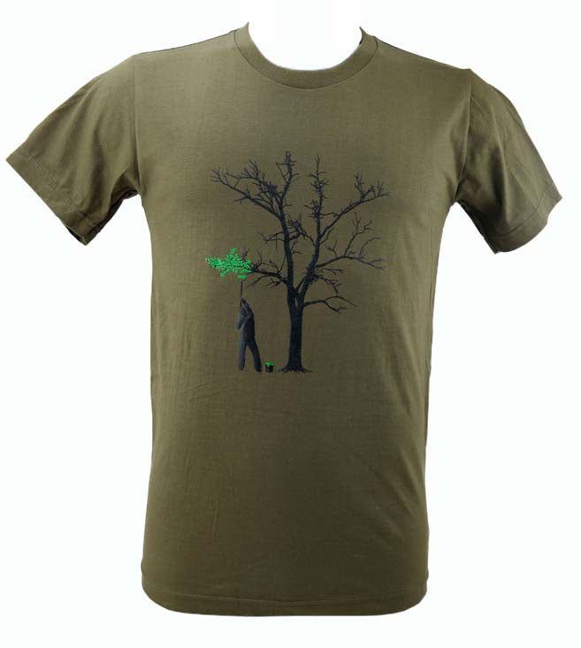 Man Painting Tree T-Shirt