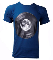 Vinyl Record Moon T-Shirt Dark Blue