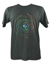 Spinning Colours around the Moon Forming a Record T-Shirt