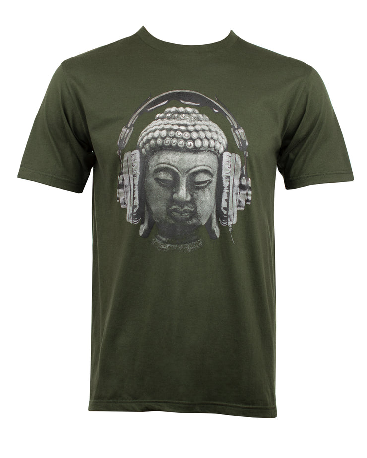 Dj Buddha Headphones T-shirt Army Green