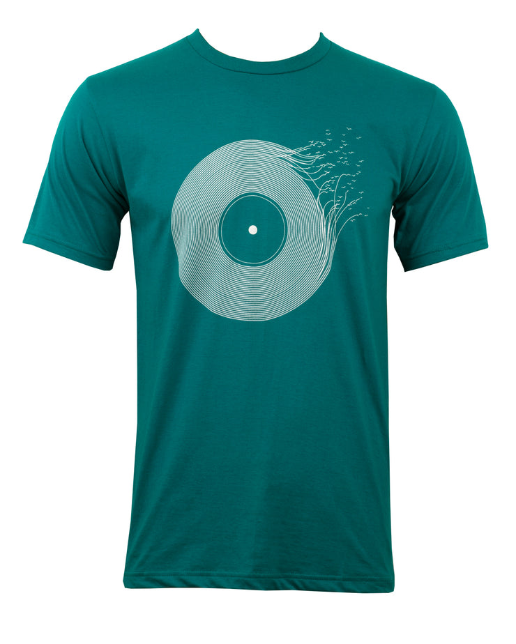 Vinyl Into Birds T-Shirt Turquoise