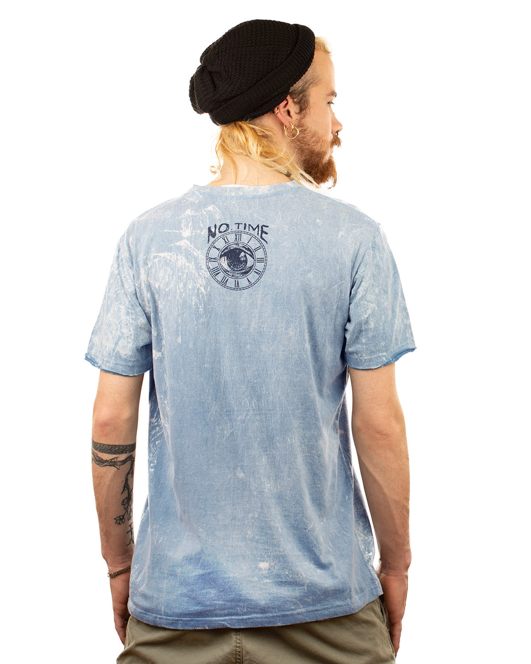 Stonewash Tree of Life Spiral Cotton T-shirt Grey